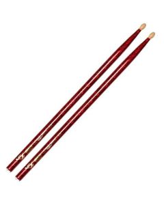 VATER PERCUSSION VATER VCR5A LOS ANGELES 5A RED SPARKLE COLOUR WRAP WOOD TIP