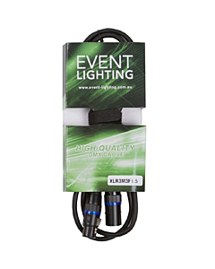 Event Lighting XLR3M3F1.5  3 Pin DMX Cable