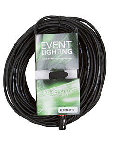 Event lighting XLR3M3F20 3 Pin 20m DMX Cable