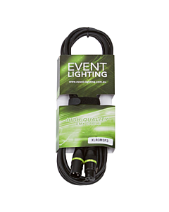 Event Lighting XLR3M3F3 3 Pin DMX 3m Cable