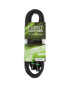 Event Lighting XLR3M3F5 3 Pin DMX 5m Cable